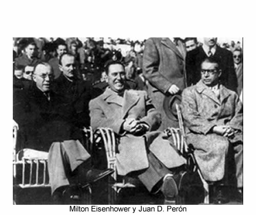 Milton Eisenhower y Juan D. Perón
